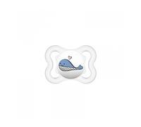 MAM Chupete con Escudo Ventilado, 2-6 Meses, con Tetina Simétrica, Plana, Extra Delgada y Flexible de Silicona de Fácil Aceptación, con Caja Autoesterilizadora, MAM Supreme, Azul Mate, Pack de 1ud