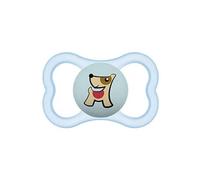 MAM Chupete Supreme – Silicona, tetina simétrica, escudo ventilado, +6 meses – Azul, 1 ud