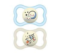 MAM Chupete Supreme Night Azul Mate +6m 2 uds