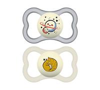 Mam Supreme Night Chupete Silicona Simetrica +6M Gris 2uds