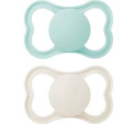 Mam Supreme Pack Chupetes Silicona +6m Neutro y Azul 2uds