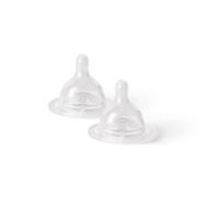 MAM Tetinas tamaño 0 | Paquete de 2 | Flujo extra lento | Se adapta a todos los biberones MAM | Hecho de silicona SkinSoft | Accesorios para bebés para recién nacidos