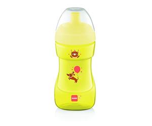 MAM Vaso de Aprendizaje, a partir de 12 Meses, 330ml, con Boquilla Dura Deportiva con Válvula Extraíble Antiderrames, Fácil de Agarrar Gracias a su Diseño Antideslizante y Curvado, Neutro, Pack de 1