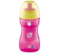 MAM Vaso deportivo | 330 ml | Vaso antiderrames con boquilla de flujo libre | Adecuado para más de 12 meses | Accesorios para bebés | Rosa (varios diseños)