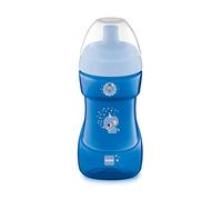 MAM Vaso deportivo (330 ml), vaso de bebé a prueba de fugas con válvula de apertura automática, taza para niños con superficie antideslizante a partir de 12 meses, elefante