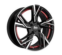 MAM Wheels Rs5 Black Front Polish Red Inside 6.5x16 ET 37 4/108 llanta de aluminio Negro