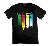 MAM2 Arts - Camiseta de manga corta para hombre, diseño de Avatar de la última leyenda Airbender de Korra Aang - - X-Large,Black