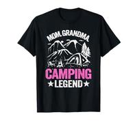 Mamá Abuela Camping Leyenda RV Camper Al Aire Libre Mujeres Camping Camiseta