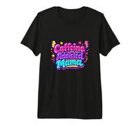 Mamá adicta a la cafeína Divertido Dicho día de la Madre Camiseta Premium