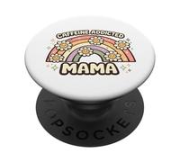 Mamá adicta a la cafeína Divertido Dicho día de la Madre PopSockets PopGrip Adhesivo