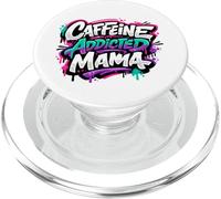 Mamá adicta a la cafeína Divertido Dicho día de la Madre PopSockets PopGrip para MagSafe