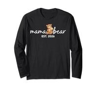 Mama Bear EST 2026 Mother's Day New Mom Baby Announcement Manga Larga