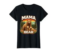 Mama Bear Family Pride, Strong Mom Nature Art Camiseta