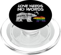 Mama Bear Love Needs No Words LGBT Gay Pride Mother PopSockets PopGrip para MagSafe