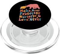 Mama Bear Protector Love Giver Mothers Day Groovy Stylish PopSockets PopGrip para MagSafe
