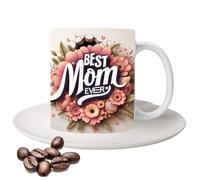 Mamá-Bolsas Für Frauen, Lustige Muttertagstasse | Keramik-Mom-Becher, Ästhetical,Kaffeetasse, de café expreso, Trinkbecher "Mejor Mama Aller Zeiten", Lustige Tasse Mama-Tasse 350 Ml