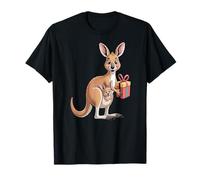 Mamá Canguro con Cría y Caja Colorida Bonita Camiseta