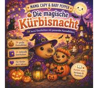 Mama Capy & Baby Pepper : Die magische Kürbisnacht: Ein liebevolles Cabybara Vorlese und Ausmalbuch mit 34 Halloween Geschichten für Kinder ab 6 Jahren