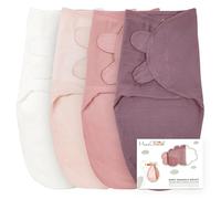 Mama Cheetah Bolsa de pañales para bebé, manta de algodón orgánico, bolsa de noche ajustable, fácil pañal para niño niña 0-3 meses, Baby Essentials, paquete de 4