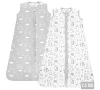 Mama Cheetah Saco de dormir para bebé 2.5 TOG, manta portátil de algodón orgánico con cremallera bidireccional, pañales de transición saco de dormir para recién nacido, niño pequeño, niña, 18-24 meses