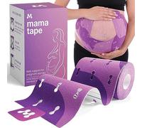 Mama - Cinta para el vientre para apoyo del embarazo, alivio del dolor pélvico y de espalda, rollo extra ancho de 4 pulgadas de cinta de kinesiología para mujeres embarazadas, soporte para el vientre