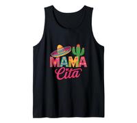 Mamá Cita Sombrero y Cactus Ilustración Camiseta sin Mangas
