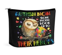 Mamá con autismo: Algunas personas admiran a sus héroes. Yo estoy criando a los míos. Bolsa de maquillaje de PU, bolsa de viaje, bolsa de almacenamiento, impermeable, con cremallera, artículos de toca