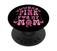 Mamá contra el cáncer de Mama Vístete de Rosa para PopSockets PopGrip Adhesivo