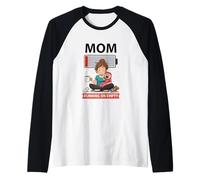 Mamá Corriendo En Vacío Divertido Mamá Vida Batería De Café Camiseta Manga Raglan