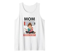 Mamá Corriendo En Vacío Divertido Mamá Vida Batería De Café Camiseta sin Mangas