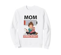 Mamá Corriendo En Vacío Divertido Mamá Vida Batería De Café Sudadera