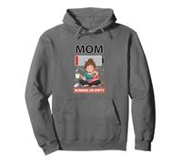 Mamá Corriendo En Vacío Divertido Mamá Vida Batería De Café Sudadera con Capucha