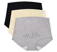 Mama Cotton High Waist Maternity Panties Ropa Interior, Estilos clásicos de Cintura Alta, Multicolor, Paquete de 3, XL (Pack de 3) para Mujer