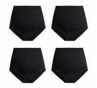 Mama Cotton Women's Over The Bump Maternity Panties High Waist Full Coverage Pregnancy Underwear (All Black 4 Pack, Size-XXL)