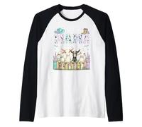 mamá criando cabritas Camiseta Manga Raglan