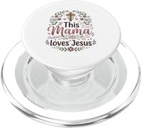 Mamá Cristiana Mamá Jesús Fe Iglesia Religiosa Mamá PopSockets PopGrip para MagSafe