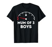 Mamá de 3 niños - Running on Empty - Divertido Día de la Madre Camiseta