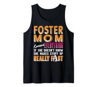 Mamá de Acogida Sabe Todo Regalo Divertido Camiseta sin Mangas