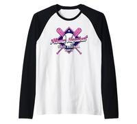 Mamá de béisbol Moms Against White, Divertida mamá de béisbol Camiseta Manga Raglan