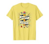 Mamá de educación en casa: Maestra sin salario Educación Divertida Camiseta, Hombre, Limón, 3XL