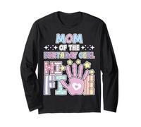 Mamá de la niña de cumpleaños Lindo Pastel 5 años niños Hola 5 Manga Larga