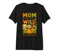 Mamá de la Salvaje Acogedor Zoológico Cumpleaños Safari Jungle Animal Camiseta Premium