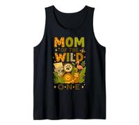 Mamá de la Salvaje Acogedor Zoológico Cumpleaños Safari Jungle Animal Camiseta sin Mangas