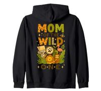 Mamá de la Salvaje Acogedor Zoológico Cumpleaños Safari Jungle Animal Sudadera con Capucha