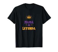 Mamá de Leyenda Camiseta con Corona Dorada Divertida Camiseta