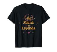 Mamá de Leyenda Diseño Vintage Corona y Estrellas Camiseta