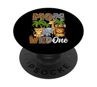 Mamá De Los Salvajes Safari Jungle Animales 1er Cumpleaños PopSockets PopGrip Adhesivo
