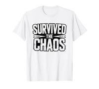 Mamá De Niños Sobrevivió Al Caos Criar Humor Camiseta