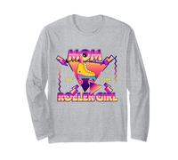 Mamá De Roller Girl Cumpleaños Familia Patinaje sobre Ruedas Manga Larga