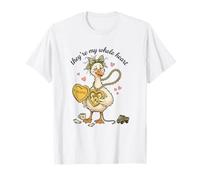 Mamá De Tres Niños Todo Corazón Ganso Humor Mamá Vida Linda Diversión Camiseta